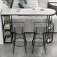 Contemporary Style 1/2/3 Pieces Stone Specialty Bar Table Set for Indoor