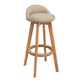 1/3 Pieces Modern Solid Wood Round Pub Table with High Stools