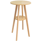 1/3 pièces Table de pub rond en bois massif moderne avec tabourets hauts
