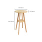 1/3 Pieces Modern Solid Wood Round Pub Table with High Stools