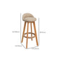 1/3 Pieces Modern Solid Wood Round Pub Table with High Stools