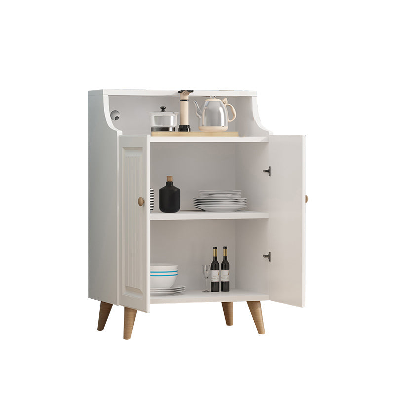 Contemporary Style Wood Adjustable Shelving Buffet Sideboard with Cabinets White Clearhalo 'buffet_sideboard' 'Buffets & Sideboards' 'furn' 'furn_buffet_sideboard' 'Furniture' 'Kitchen & Dining Furniture' 7749376