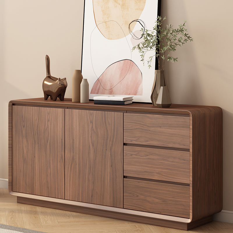 Modern Style Wood Sideboard Cabinet with Cabinets and Drawers Clearhalo 'buffet_sideboard' 'Buffets & Sideboards' 'furn' 'furn_buffet_sideboard' 'Furniture' 'Kitchen & Dining Furniture' 7749457