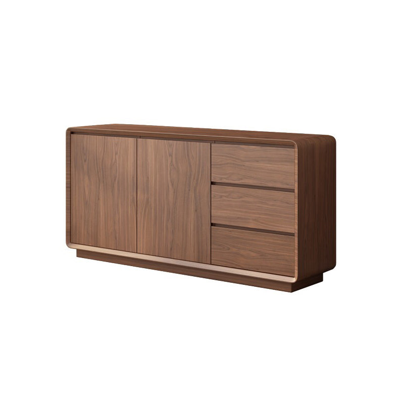 Modern Style Wood Sideboard Cabinet with Cabinets and Drawers Brown Clearhalo 'buffet_sideboard' 'Buffets & Sideboards' 'furn' 'furn_buffet_sideboard' 'Furniture' 'Kitchen & Dining Furniture' 7749458