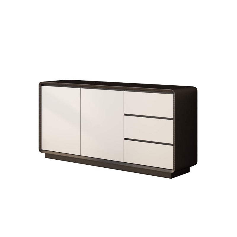Modern Style Wood Sideboard Cabinet with Cabinets and Drawers Black White Clearhalo 'buffet_sideboard' 'Buffets & Sideboards' 'furn' 'furn_buffet_sideboard' 'Furniture' 'Kitchen & Dining Furniture' 7749459
