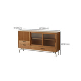 Moderne stijl massief houten dressoirkast met kasten en laden