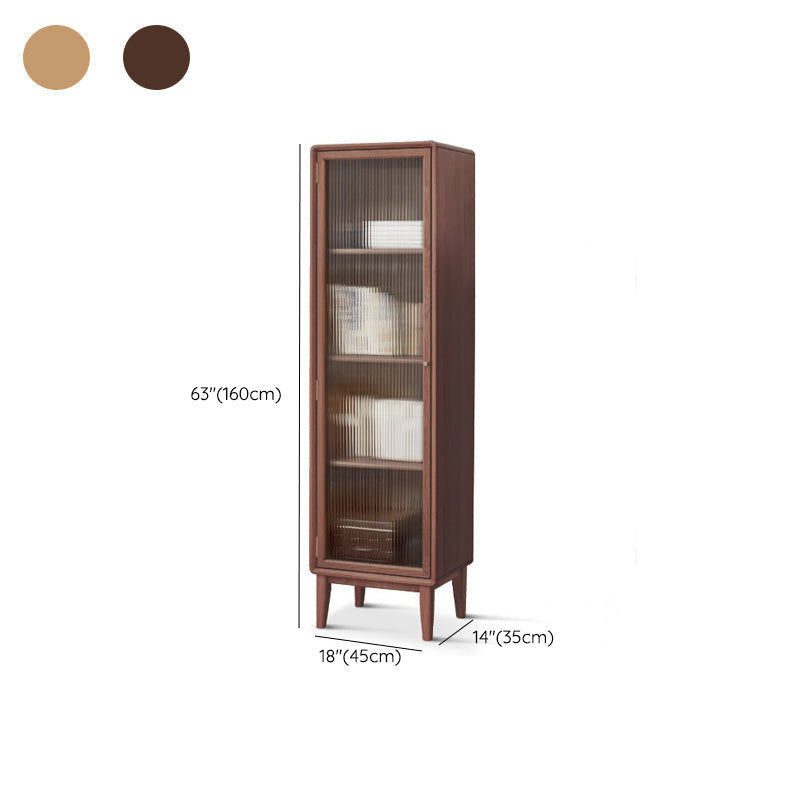 Modern Living Room Curio Cabinet Solid Wood with Glass Doors Clearhalo 'Display & China Cabinets' 'display_china_cabinets' 'furn' 'furn_display_china_cabinets' 'Furniture' 'Kitchen & Dining Furniture' 7749527