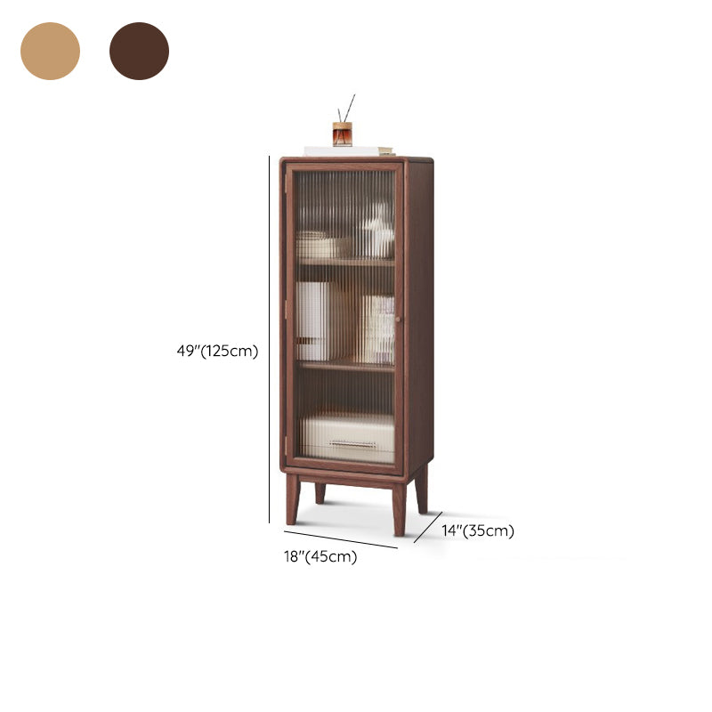 Modern Living Room Curio Cabinet Solid Wood with Glass Doors Clearhalo 'Display & China Cabinets' 'display_china_cabinets' 'furn' 'furn_display_china_cabinets' 'Furniture' 'Kitchen & Dining Furniture' 7749528