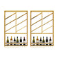 Luxury Style Stainless Steel Wall Mounted Wine Holder Rack in Gold