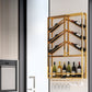 Luxury Style Stainless Steel Wall Mounted Wine Holder Rack in Gold