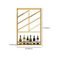 Luxury Style Stainless Steel Wall Mounted Wine Holder Rack in Gold