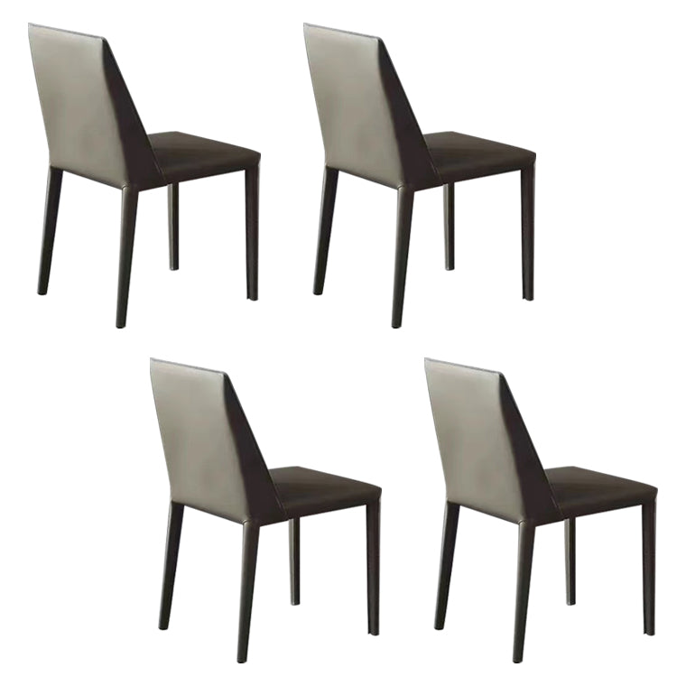 Sedie da pranzo e accento in pelle finta moderna per sala da pranzo