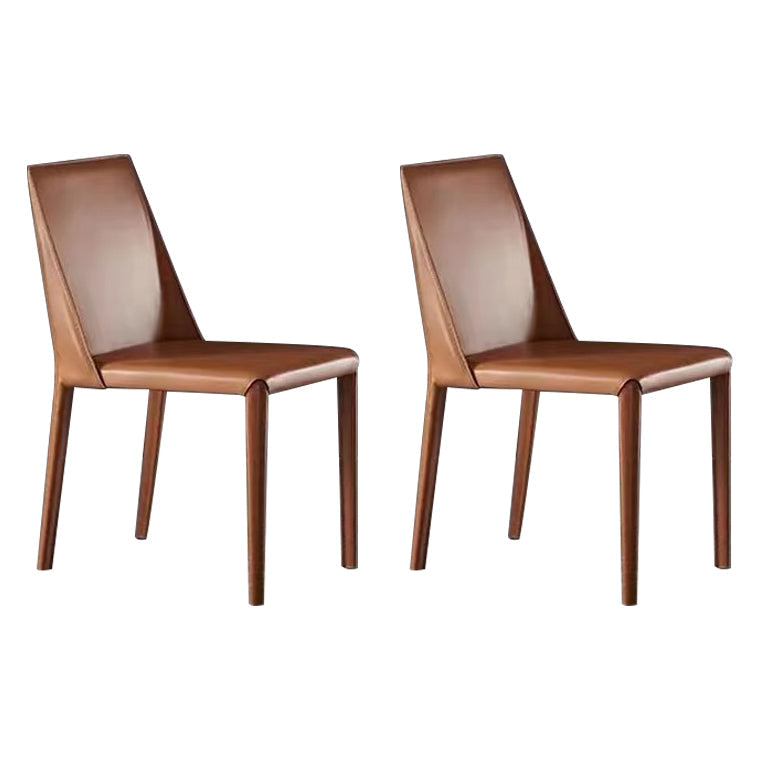 Sedie da pranzo e accento in pelle finta moderna per sala da pranzo