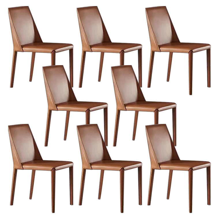 Sedie da pranzo e accento in pelle finta moderna per sala da pranzo
