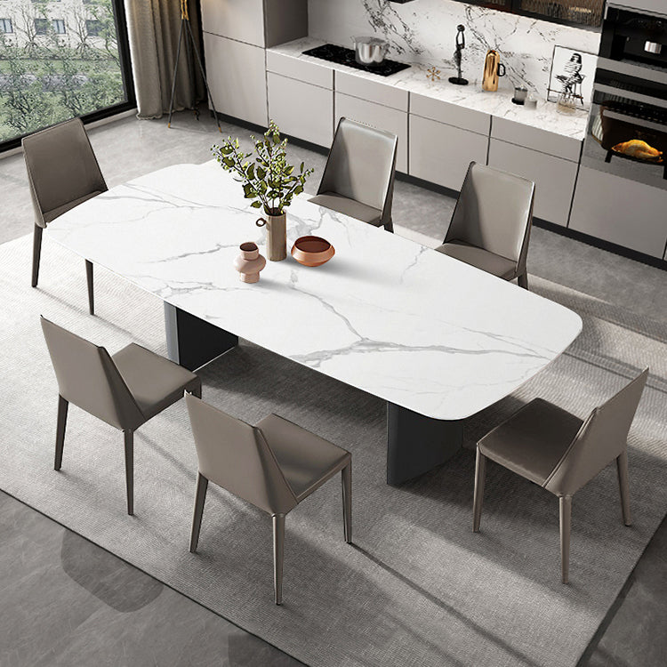 Sedie da pranzo e accento in pelle finta moderna per sala da pranzo