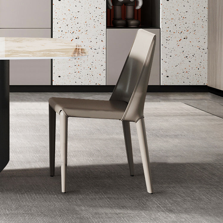 Sedie da pranzo e accento in pelle finta moderna per sala da pranzo
