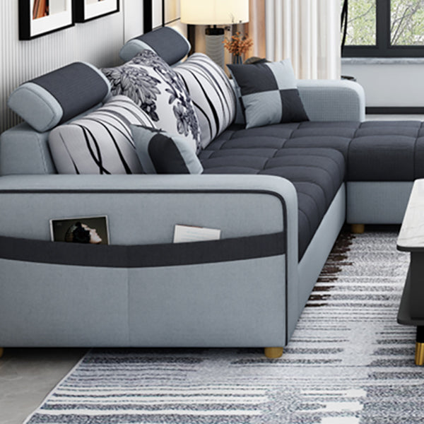 82.67"Long Square Arms Sofa for Living Room Contemporary with Sewn Pillow Back Clearhalo 'furn' 'furn_sofas' 'Furniture' 'Living Room Furniture' 'Sofa' 'sofas' 7750872