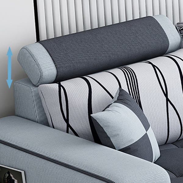 82.67"Long Square Arms Sofa for Living Room Contemporary with Sewn Pillow Back Clearhalo 'furn' 'furn_sofas' 'Furniture' 'Living Room Furniture' 'Sofa' 'sofas' 7750876