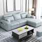 82.67"Long Square Arms Sofa for Living Room Contemporary with Sewn Pillow Back Navy Grey Faux Leather Clearhalo 'furn' 'furn_sofas' 'Furniture' 'Living Room Furniture' 'Sofa' 'sofas' 7750881