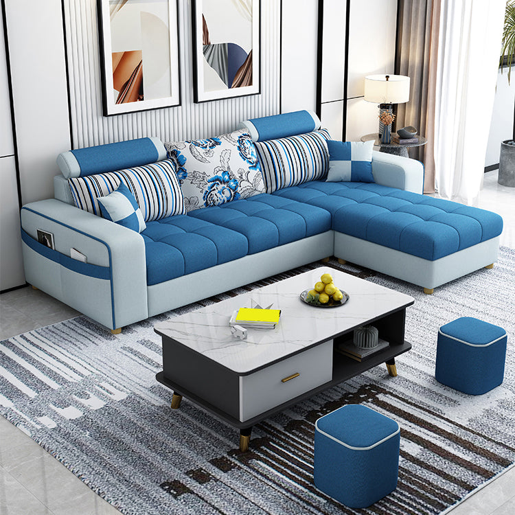 82.67"Long Square Arms Sofa for Living Room Contemporary with Sewn Pillow Back Linen Clearhalo 'furn' 'furn_sofas' 'Furniture' 'Living Room Furniture' 'Sofa' 'sofas' 7750884