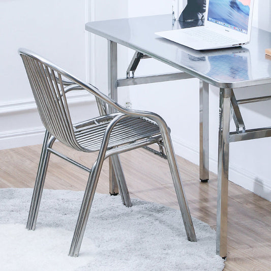 Zeitgenössischer Esszimmer Metal Slat zurück