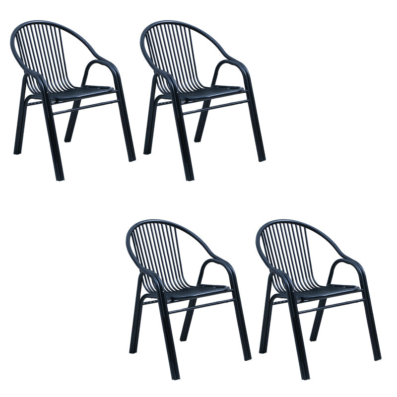 Sedia da pranzo in metallo da sala da pranzo contemporaneo con braccio