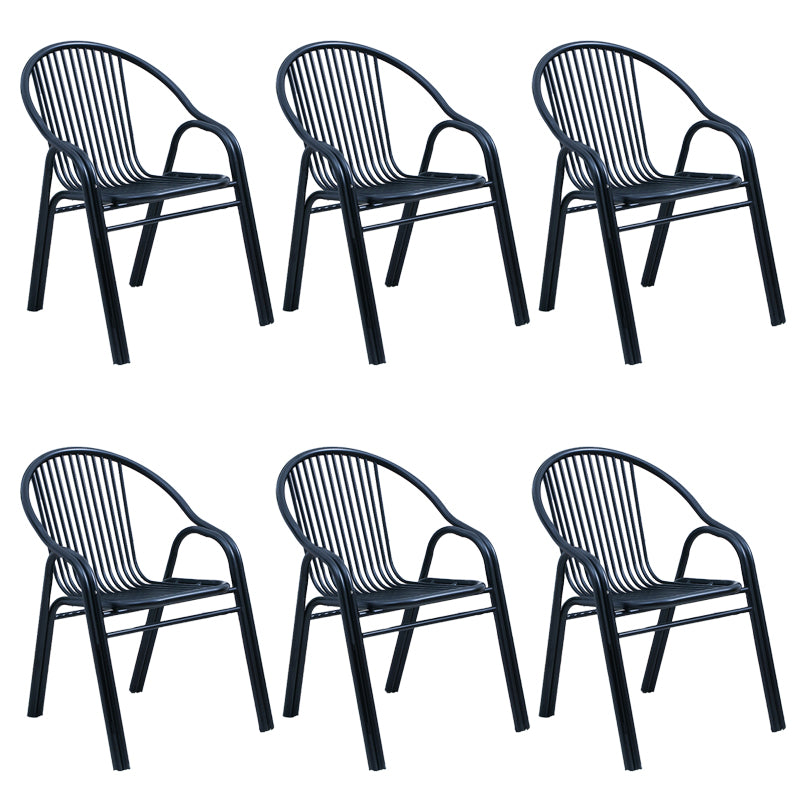 Sedia da pranzo in metallo da sala da pranzo contemporaneo con braccio