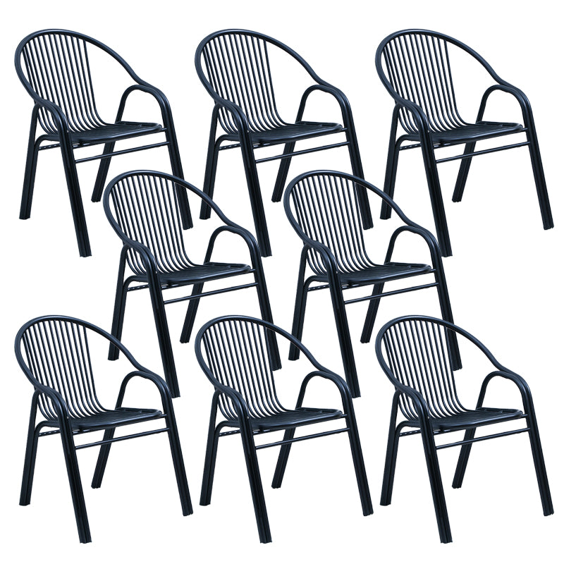 Sedia da pranzo in metallo da sala da pranzo contemporaneo con braccio