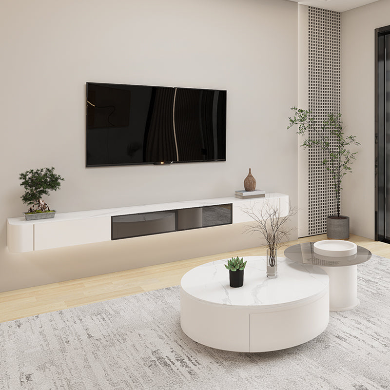 Floating TV Media Stand Contemporary Stand Console with Drawers Clearhalo 'furn' 'furn_tv_stands_entertainment_centers' 'Furniture' 'Living Room Furniture' 'TV Stands & Entertainment Centers' 'TV Stands & Media Storage Furniture' 'tv_stands_entertainment_centers' 7752977