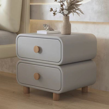 Scandinavian Pine Accent Table Nightstand 20" Tall with Legs Grey 1 Piece Clearhalo 'Bedroom Furniture' 'furn' 'furn_night_stand' 'Furniture' 'night_stand' 'Nightstands' 7753055