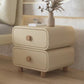 Scandinavian Pine Accent Table Nightstand 20" Tall with Legs Milk Tea Color 1 Piece Clearhalo 'Bedroom Furniture' 'furn' 'furn_night_stand' 'Furniture' 'night_stand' 'Nightstands' 7753062