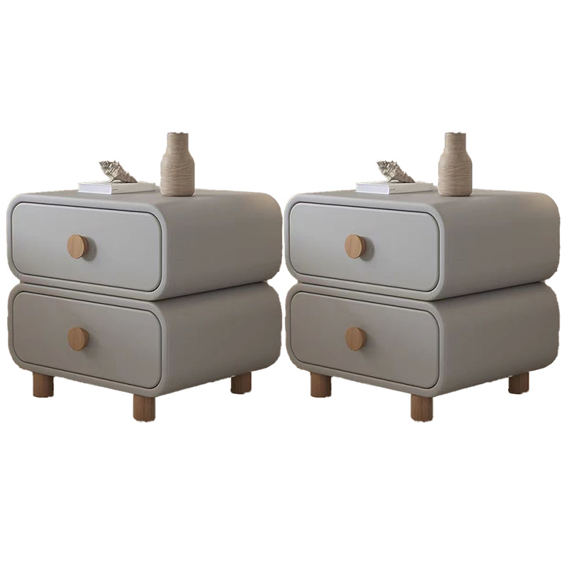 Scandinavian Pine Accent Table Nightstand 20" Tall with Legs Grey 2 Piece Set Clearhalo 'Bedroom Furniture' 'furn' 'furn_night_stand' 'Furniture' 'night_stand' 'Nightstands' 7753065