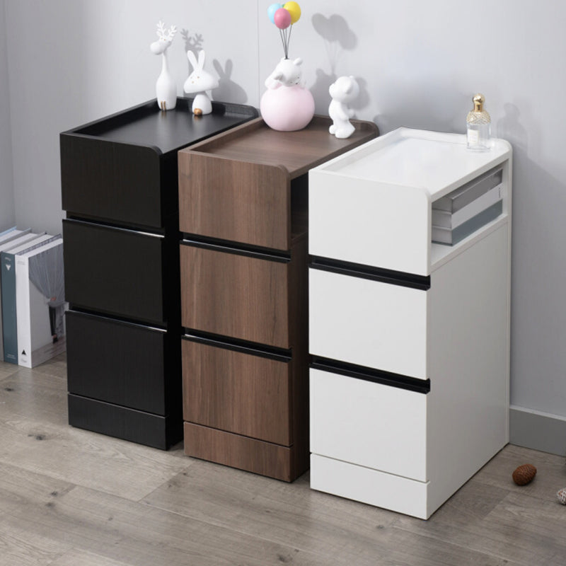 スカンジナビアのアクセントテーブルナイトスタンド25.5 "2つの引き出しがあります