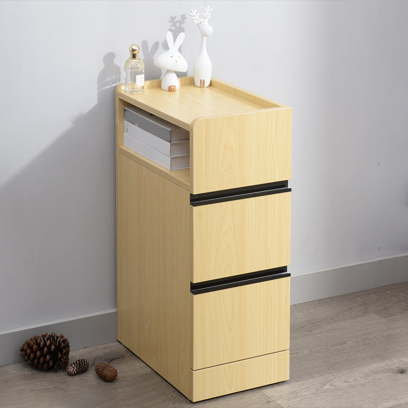 スカンジナビアのアクセントテーブルナイトスタンド25.5 "2つの引き出しがあります