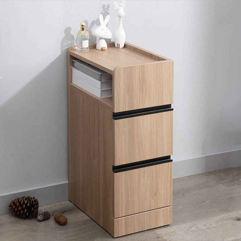 スカンジナビアのアクセントテーブルナイトスタンド25.5 "2つの引き出しがあります