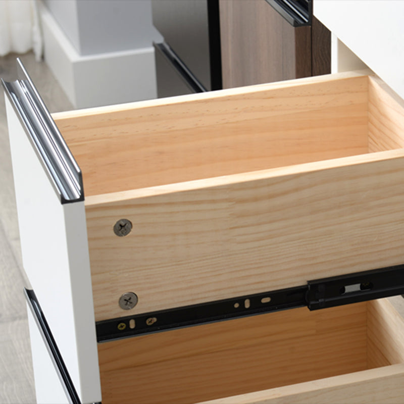 スカンジナビアのアクセントテーブルナイトスタンド25.5 "2つの引き出しがあります