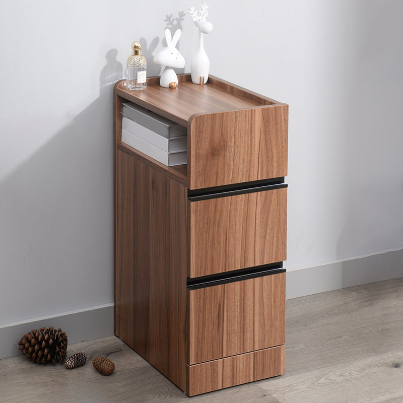 スカンジナビアのアクセントテーブルナイトスタンド25.5 "2つの引き出しがあります