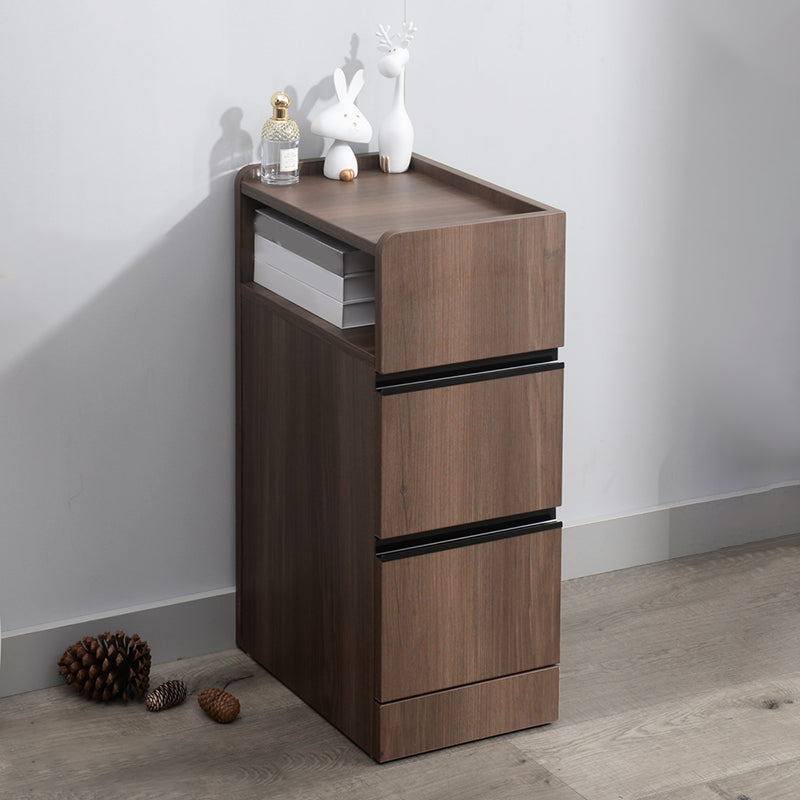 スカンジナビアのアクセントテーブルナイトスタンド25.5 "2つの引き出しがあります