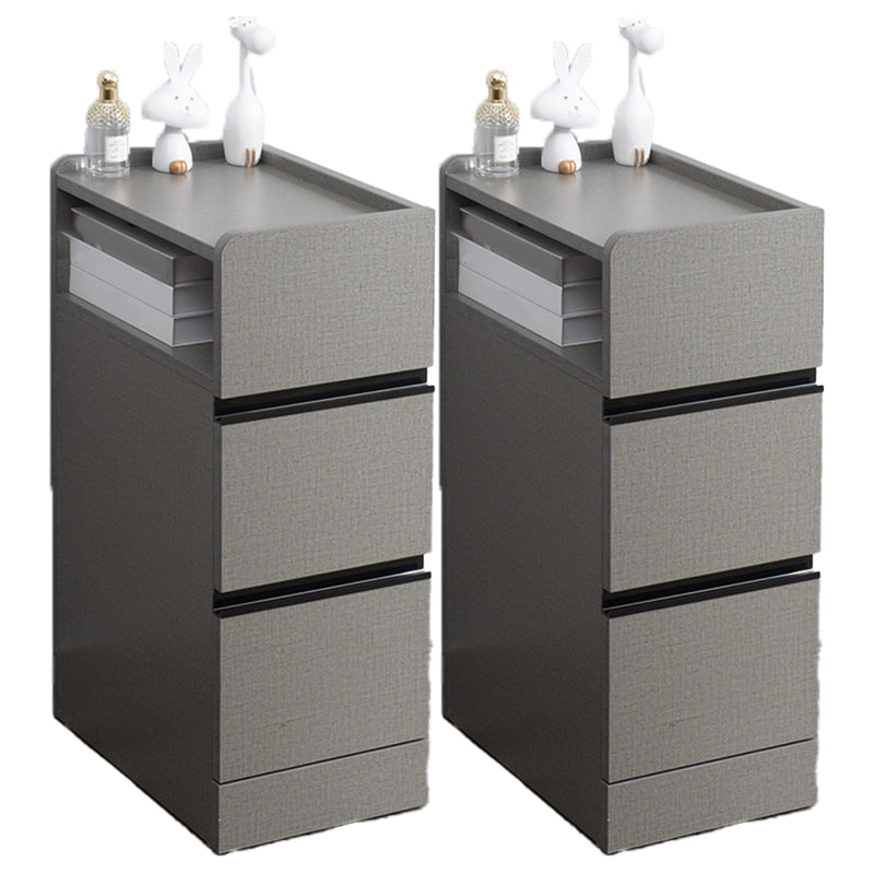 スカンジナビアのアクセントテーブルナイトスタンド25.5 "2つの引き出しがあります