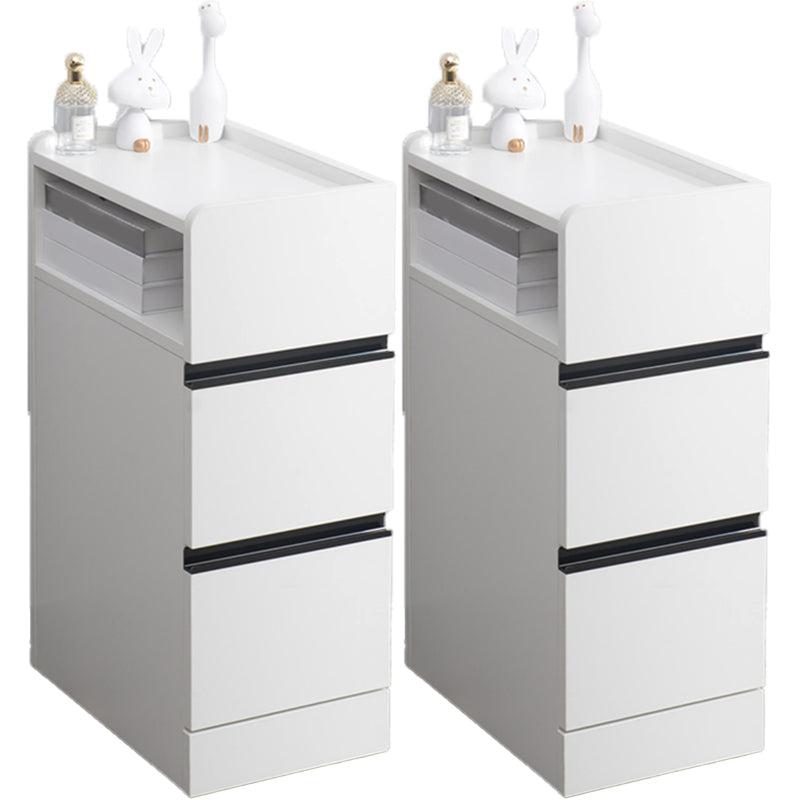 スカンジナビアのアクセントテーブルナイトスタンド25.5 "2つの引き出しがあります