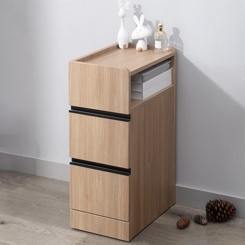 スカンジナビアのアクセントテーブルナイトスタンド25.5 "2つの引き出しがあります