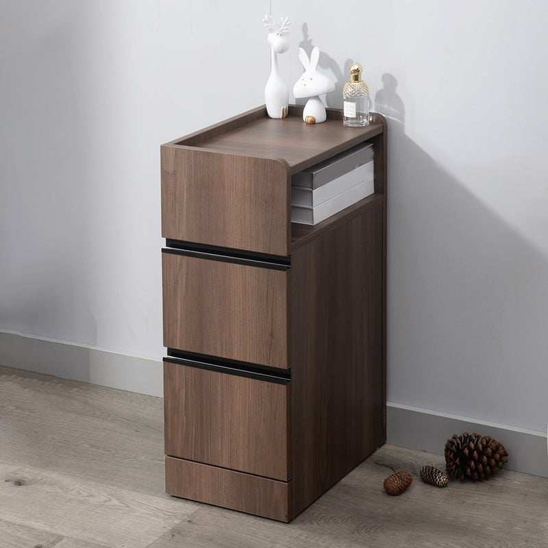 スカンジナビアのアクセントテーブルナイトスタンド25.5 "2つの引き出しがあります