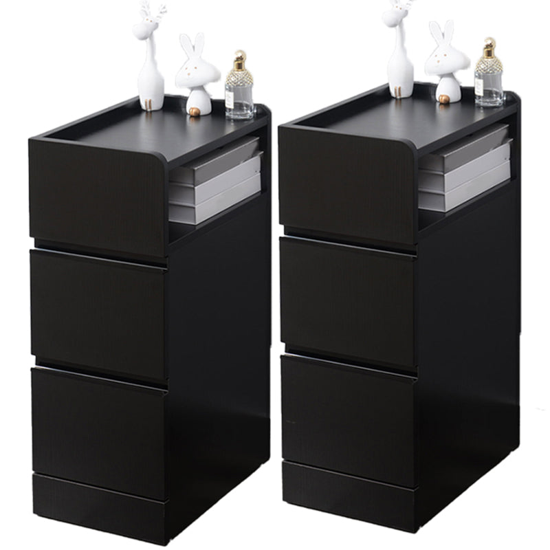 スカンジナビアのアクセントテーブルナイトスタンド25.5 "2つの引き出しがあります