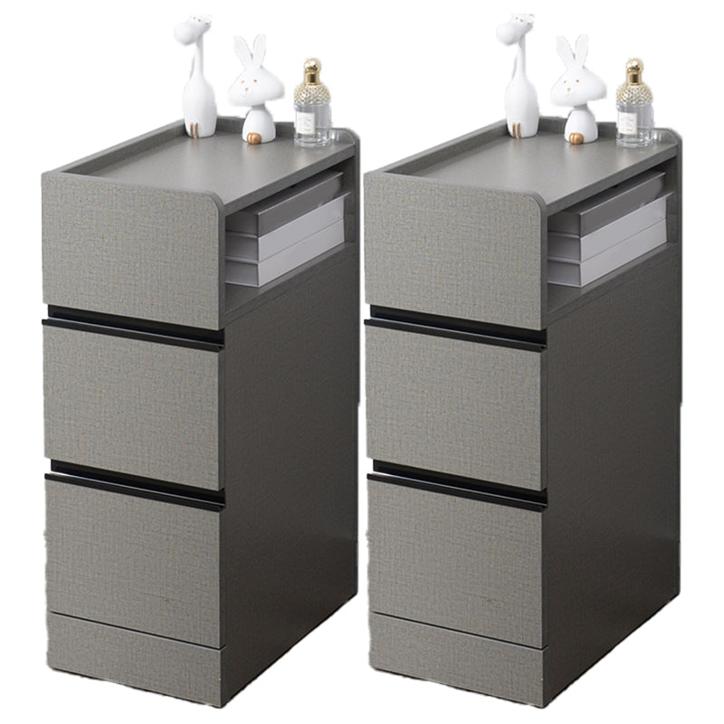 スカンジナビアのアクセントテーブルナイトスタンド25.5 "2つの引き出しがあります