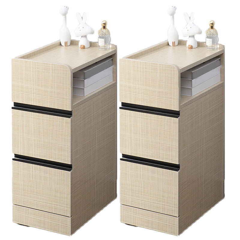 スカンジナビアのアクセントテーブルナイトスタンド25.5 "2つの引き出しがあります