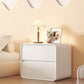 Modern Pine Accent Table Nightstand Drawers Included , 19" Tall 16"L x 16"W x 19"H Off-White 1 Piece Clearhalo 'Bedroom Furniture' 'furn' 'furn_night_stand' 'Furniture' 'night_stand' 'Nightstands' 7753145