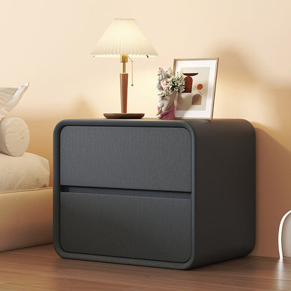 Modern Pine Accent Table Nightstand Drawers Included , 19" Tall Dark Gray 1 Piece Clearhalo 'Bedroom Furniture' 'furn' 'furn_night_stand' 'Furniture' 'night_stand' 'Nightstands' 7753146