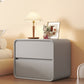 Modern Pine Accent Table Nightstand Drawers Included , 19" Tall Light Gray 1 Piece Clearhalo 'Bedroom Furniture' 'furn' 'furn_night_stand' 'Furniture' 'night_stand' 'Nightstands' 7753148
