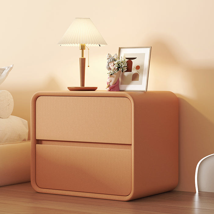 Modern Pine Accent Table Nightstand Drawers Included , 19" Tall Orange 1 Piece Clearhalo 'Bedroom Furniture' 'furn' 'furn_night_stand' 'Furniture' 'night_stand' 'Nightstands' 7753154