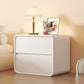 Modern Pine Accent Table Nightstand Drawers Included , 19" Tall Off-White 1 Piece Clearhalo 'Bedroom Furniture' 'furn' 'furn_night_stand' 'Furniture' 'night_stand' 'Nightstands' 7753155